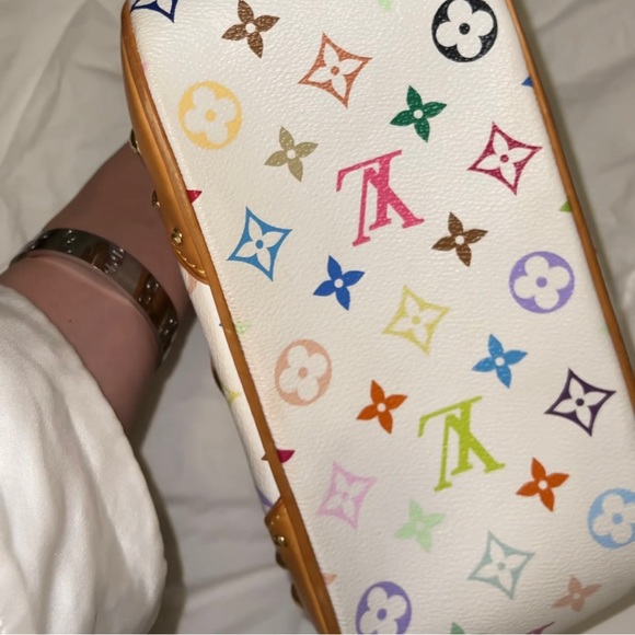 DEADSTOCK Louis Vuitton Marilyn White Multi Color Handbag Takashi Murakami - Picture 10 of 16